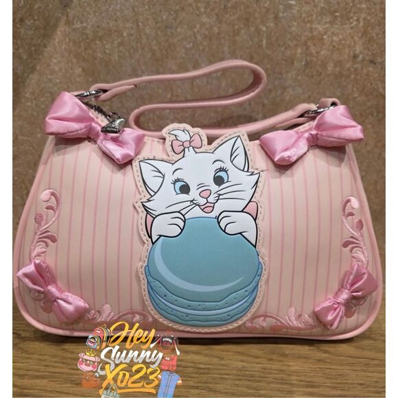 Loungefly Disney The Aristocats Marie Macaron Bow Crossbody Bag - Picture 1 of 5